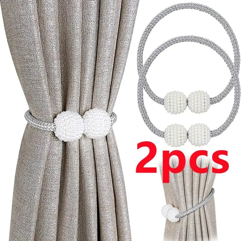 Home Bathroom Accessories - 1/2 шт. Магнитные держатели для штор