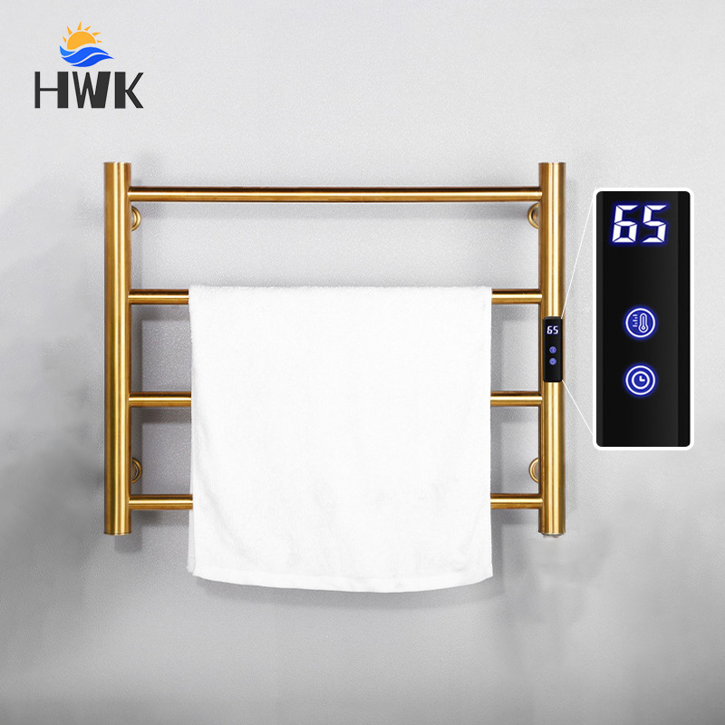 Towel Warmer Electric - Черная/хромированная/золотая электрическая вешалка для полотенец. Умная