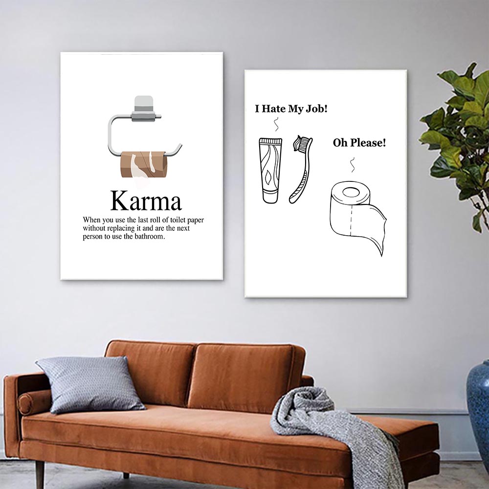 Home Bathroom Signs - Плакат Karma Definition с принтом, настенная