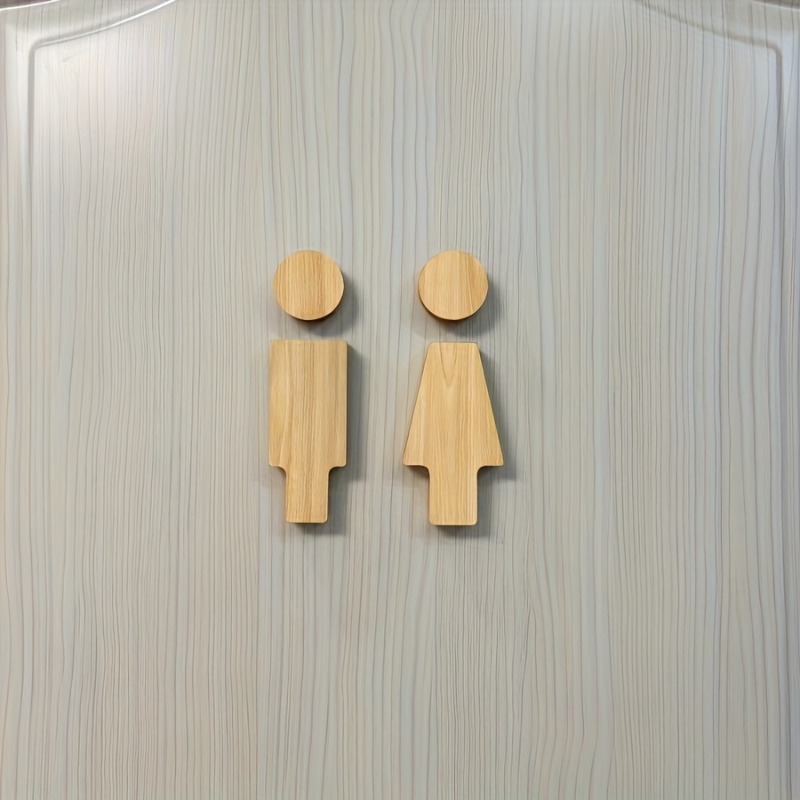 Home Bathroom Accessories - 2 шт. деревянная вывеска для ванной
