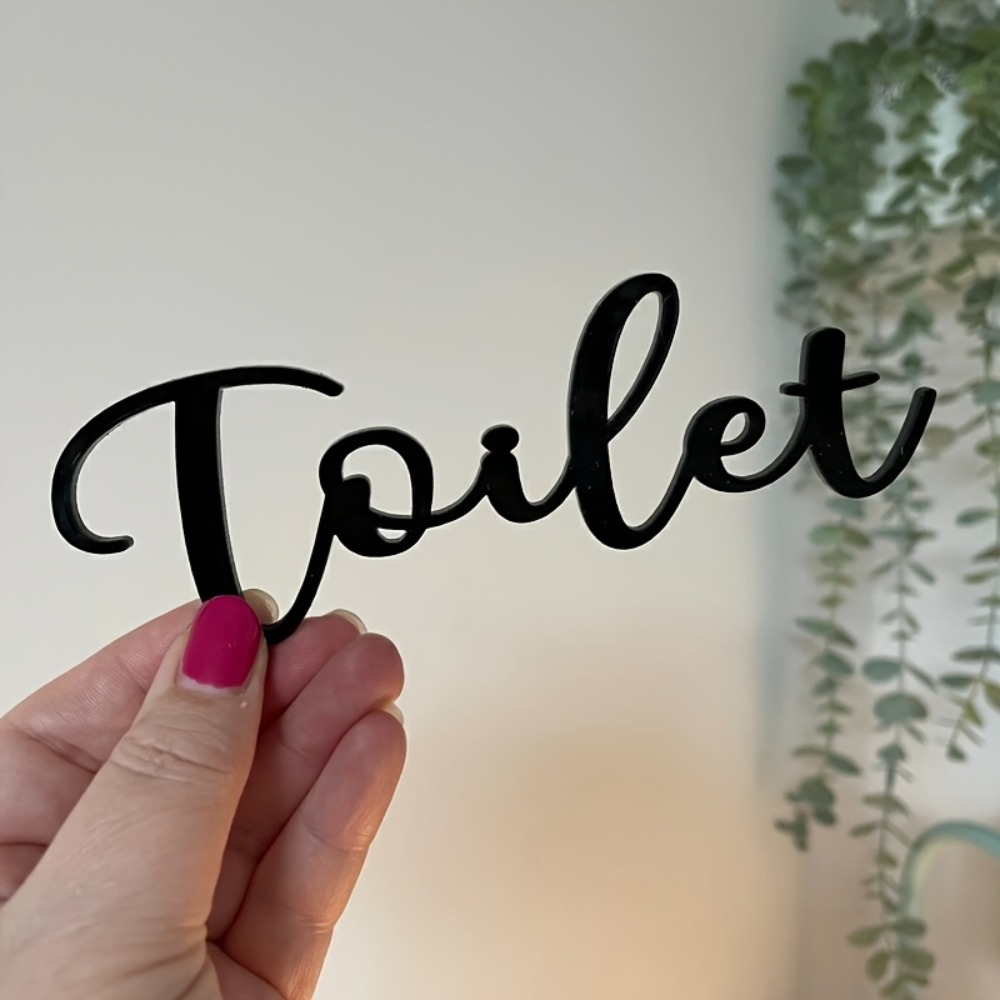 Home Bathroom Signs - CIFBUY Современная пластиковая табличка с буквами,