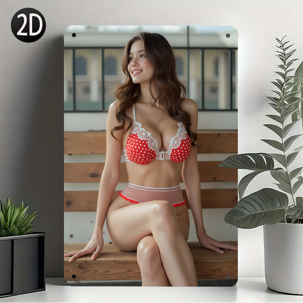 Home Bathroom Signs - Винтажная металлическая табличка «Sexy Beauty» —