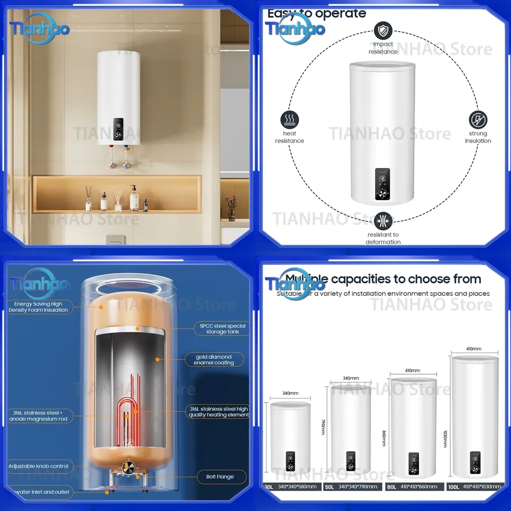 Home Bathroom Geyser - Электрический накопительный водонагреватель 30 л, 50